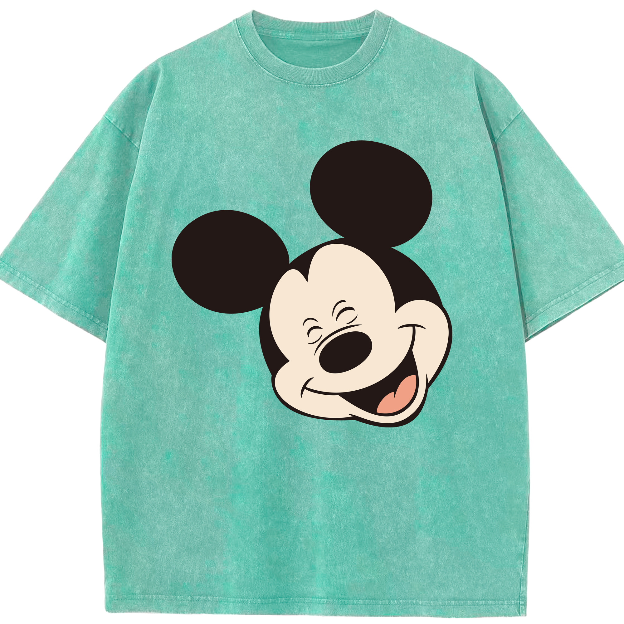 （画像用） ミッキーマウス Mickey Mouse 綿100% ヴィンテージ風 半袖Tシャツ（フロントプリント）